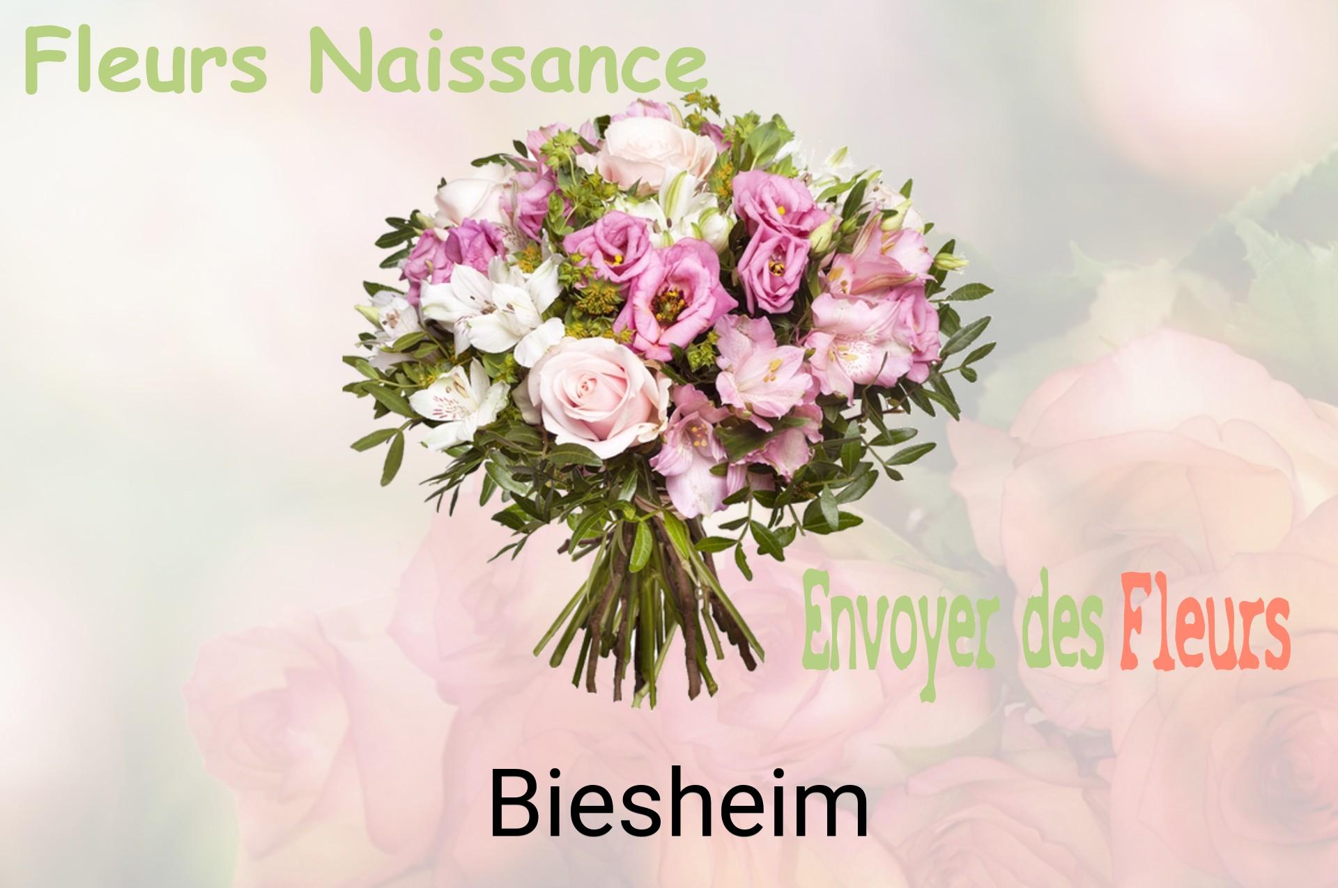 Bouquet de fleurs de naissance livré à Biesheim